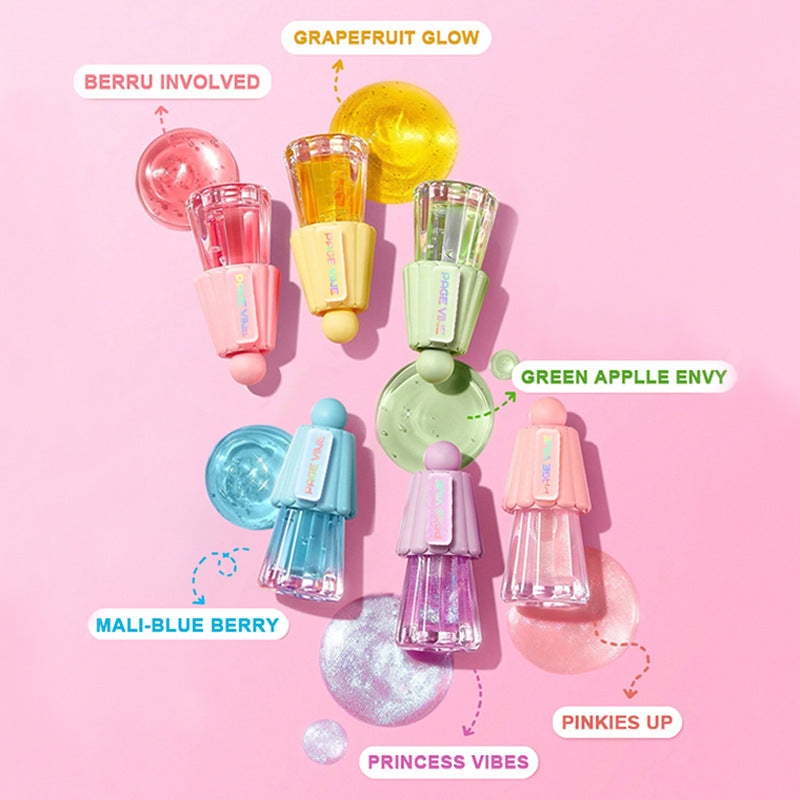 Jelly Big Brush Lip Gloss Moisturizing Lasting Fade Lip Lines